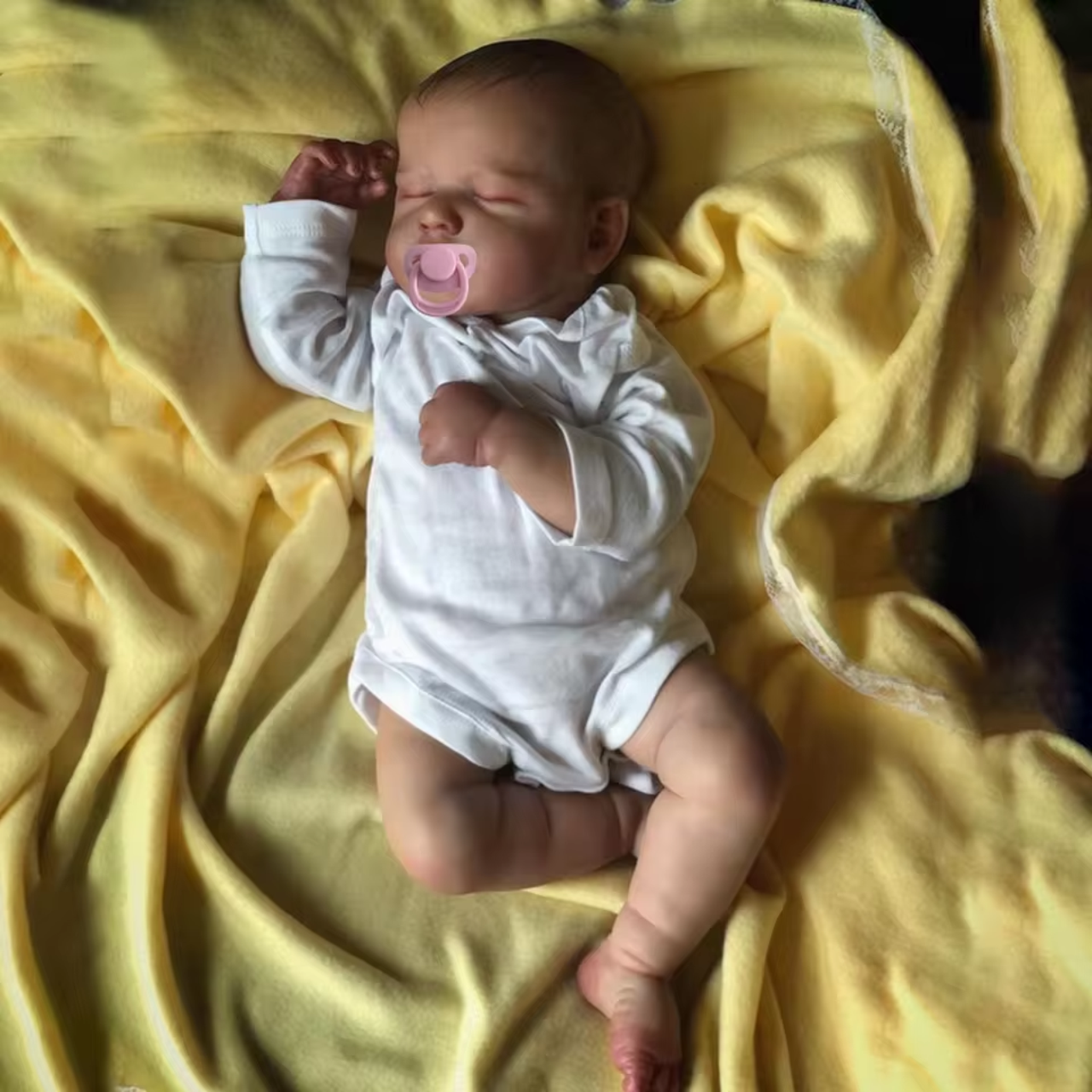 Bebê Reborn Menino Davi - Silicone vinil realista recém-nascido
