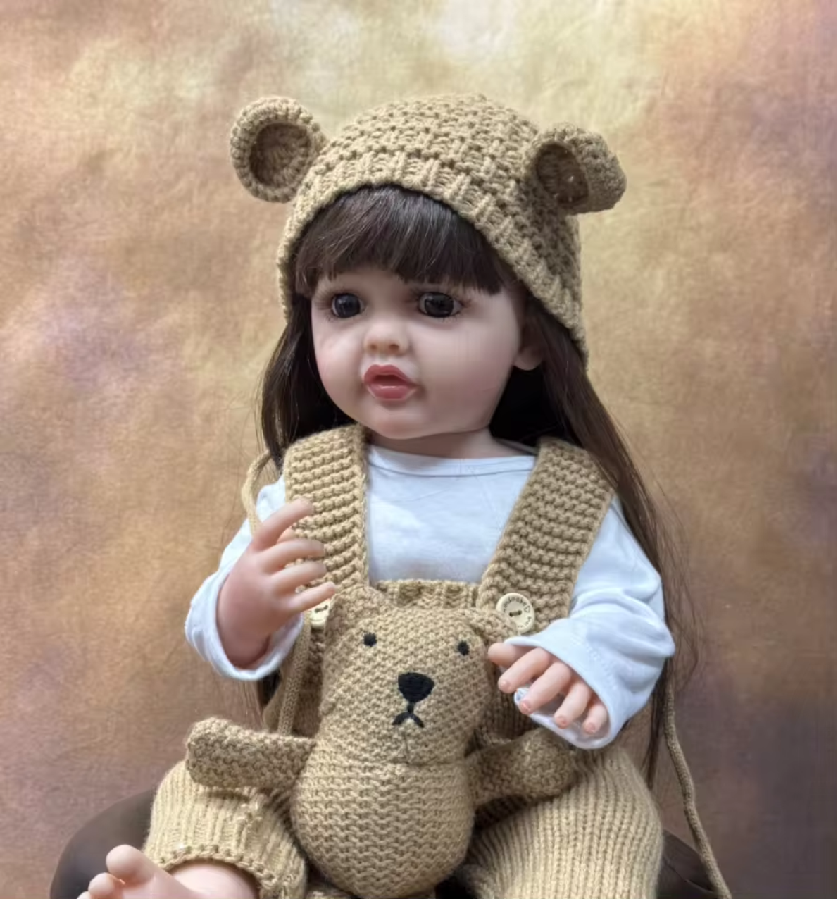 Princesa Manuela Boneca Reborn Corpo inteiro de Silicone Cabelo Longo