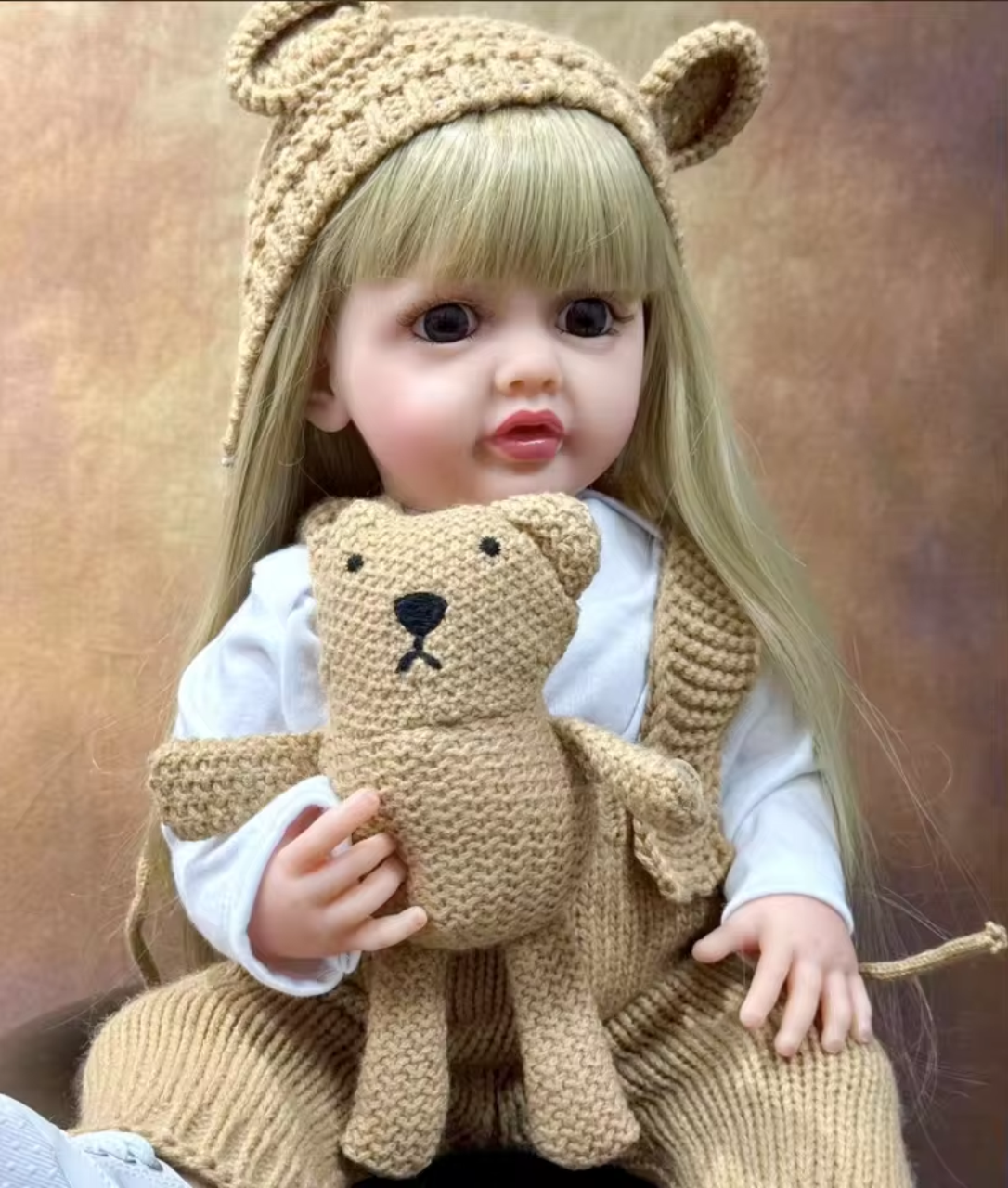 Princesa Manuela Boneca Reborn Corpo inteiro de Silicone Cabelo Longo