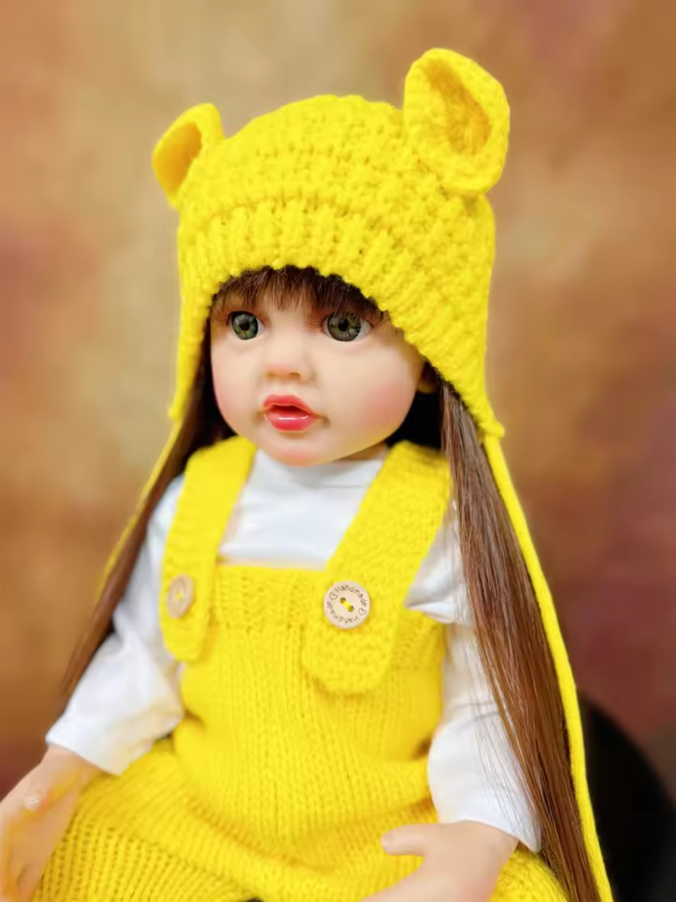 Princesa Manuela Boneca Reborn Corpo inteiro de Silicone Cabelo Longo
