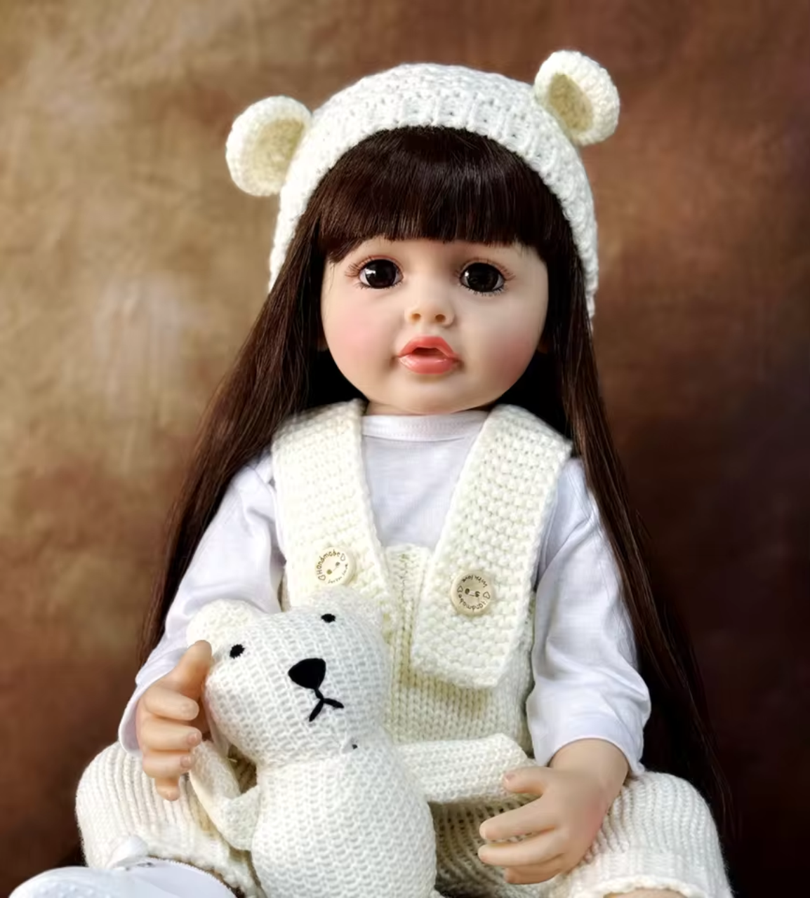 Princesa Manuela Boneca Reborn Corpo inteiro de Silicone Cabelo Longo