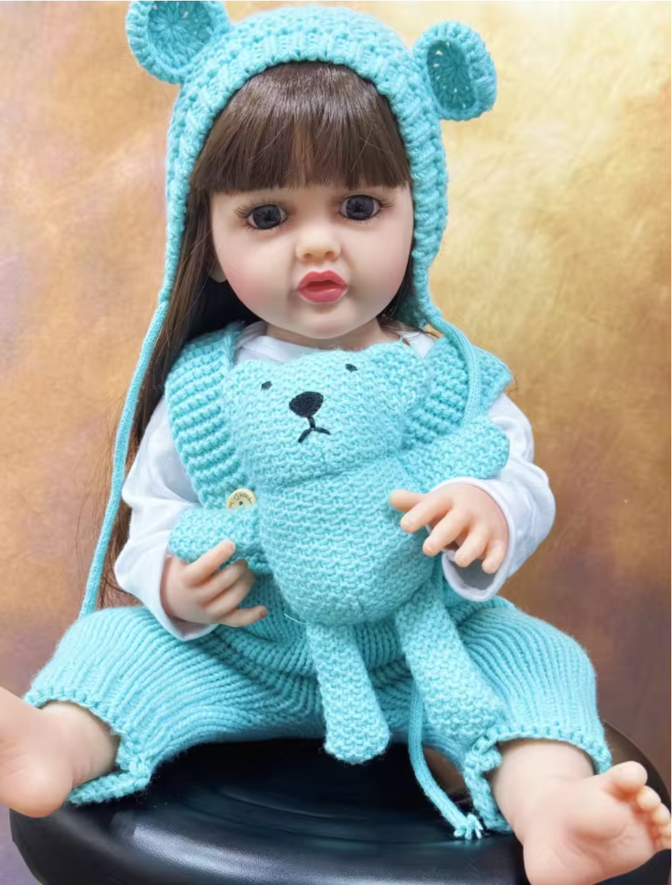 Princesa Manuela Boneca Reborn Corpo inteiro de Silicone Cabelo Longo
