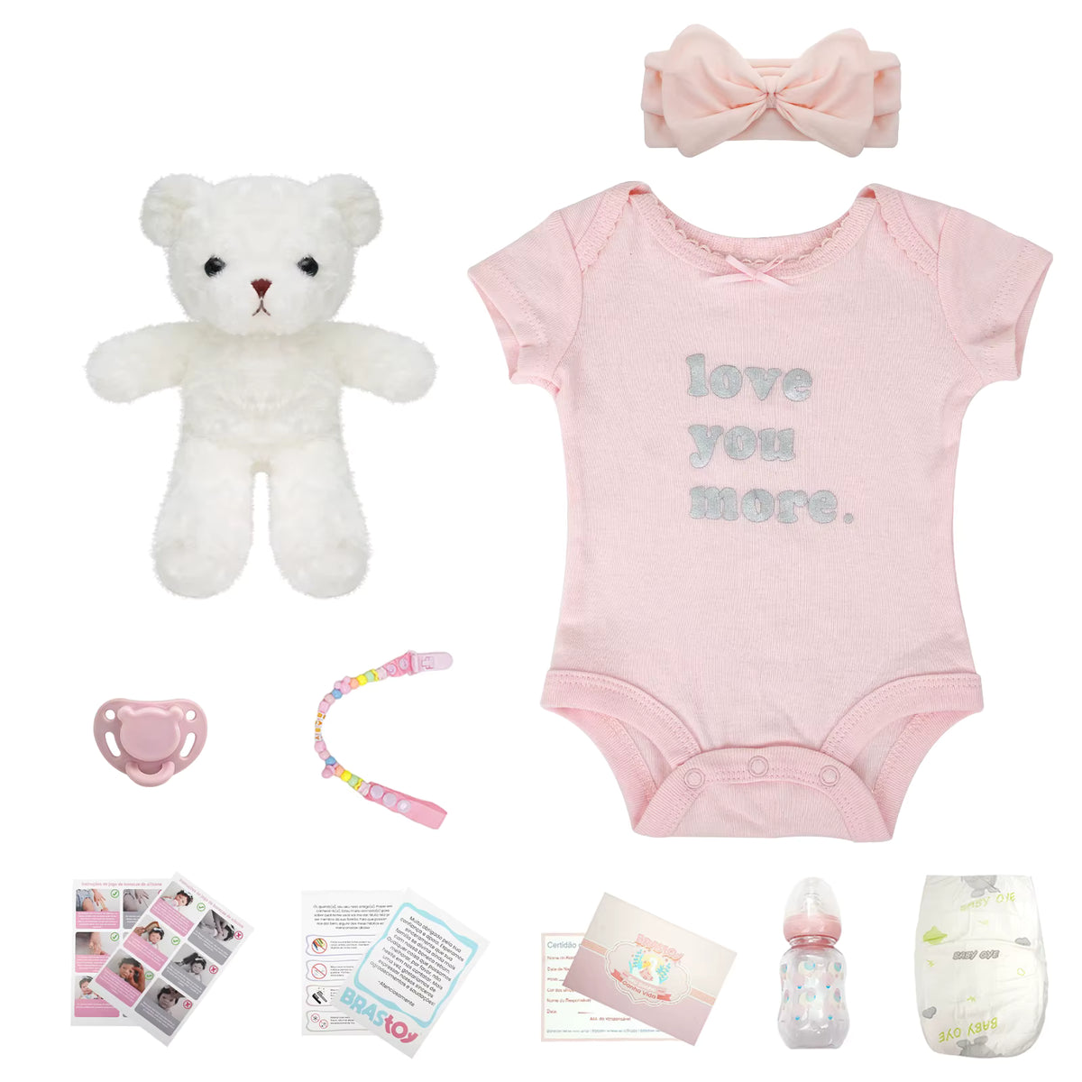 Boneca Bebê Reborn Menina em Silicone Sólido – Pode Tomar Banho