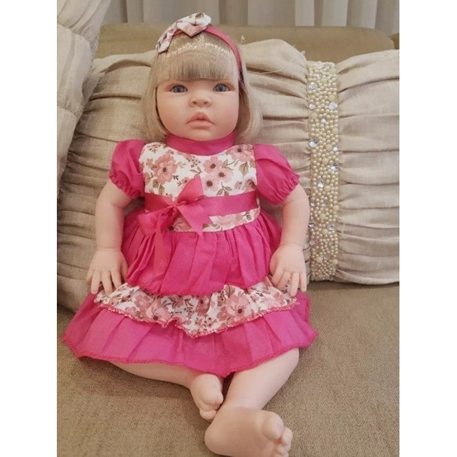 BONECA BEBE REBORN PRINCESA 19 ACESSÓRIOS COMPLETA PREMIUM
