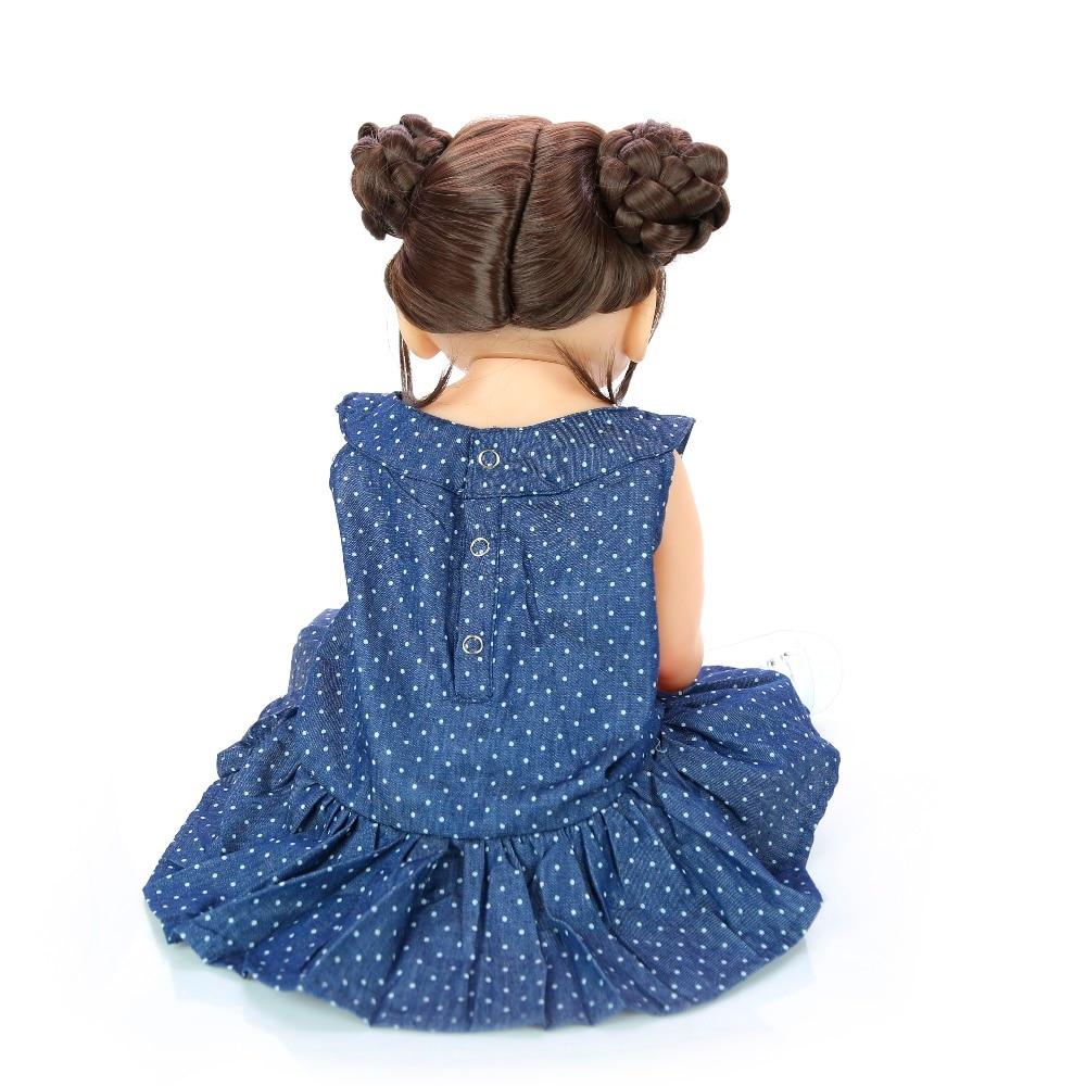 Bebe Reborn, Menina, 55 Cm de Silicone Vinil Macio + Urcinho de presente de pelúcia