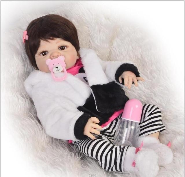 BEBÊ REBORN LINDA MENINA – CORPO EM VINIL SILICONE + ENXOVAL COMPLETO