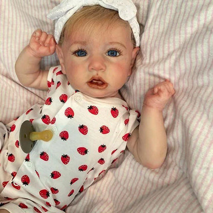 Bebê Reborn realista Maria Vitória Recém-nascido Silicone verdadeiro corpo inteiro