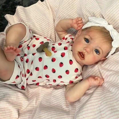 Bebê Reborn realista Maria Vitória Recém-nascido Silicone verdadeiro corpo inteiro