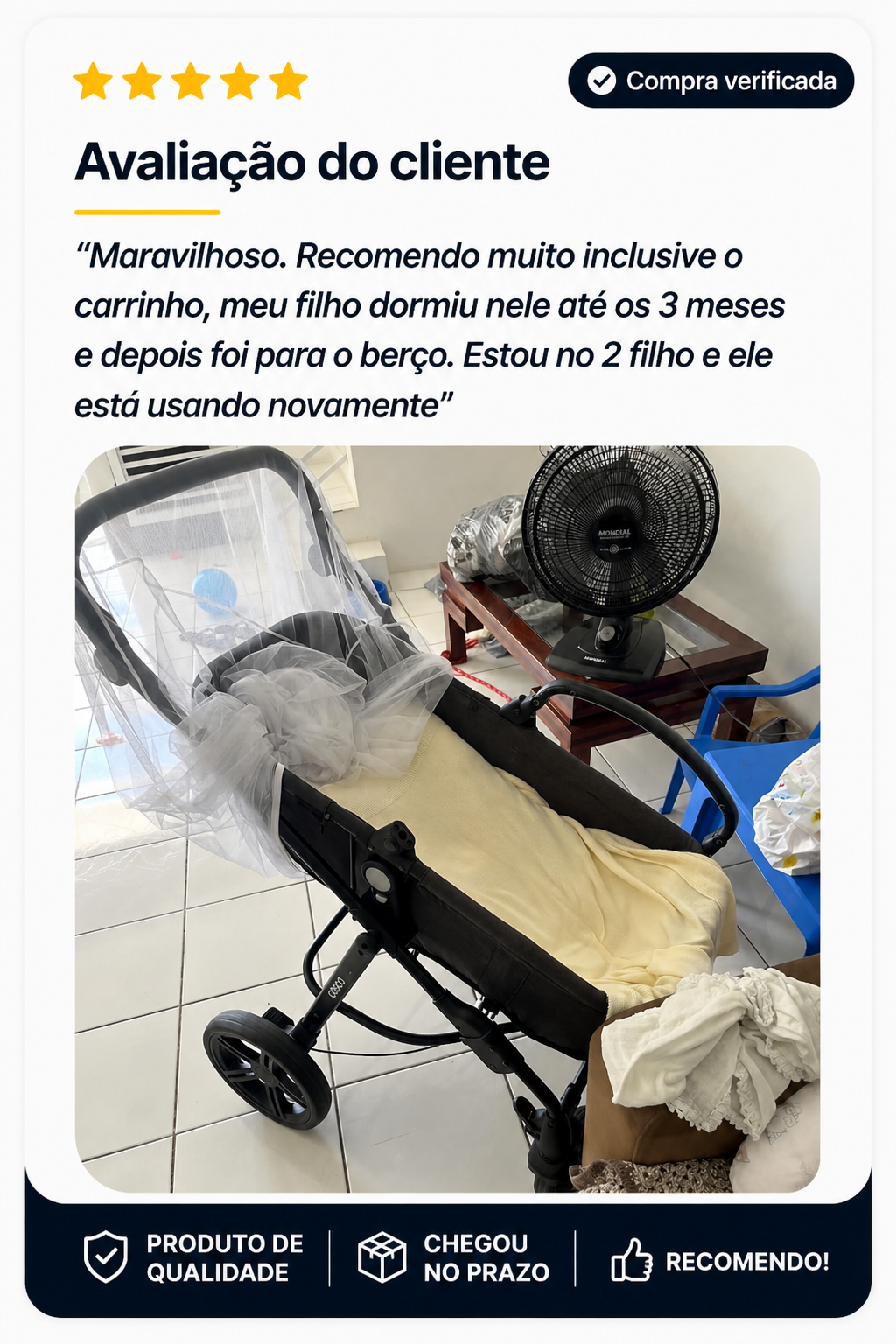 Carrinho de Bebê Cosco Travel System Poppy Duo Mescla – 0 a 15kg com Bebê Conforto