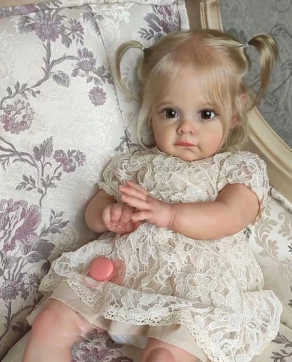 Princesa Sophie Bebe Reborn Silicone Pele 3D Realista Cabelo Loiro