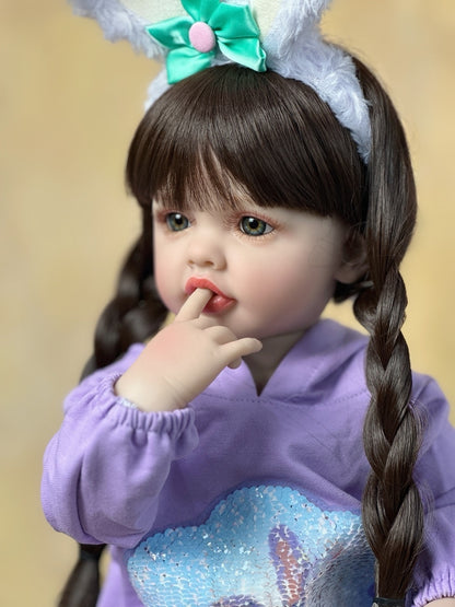 (PRONTA ENTREGA) - Linda Boneca Reborn menina Isabella Corpo inteiro de Silicone de alta qualidade