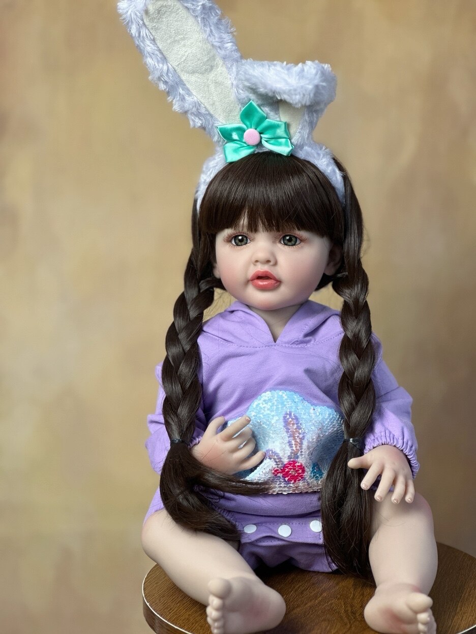 (PRONTA ENTREGA) - Linda Boneca Reborn menina Isabella Corpo inteiro de Silicone de alta qualidade