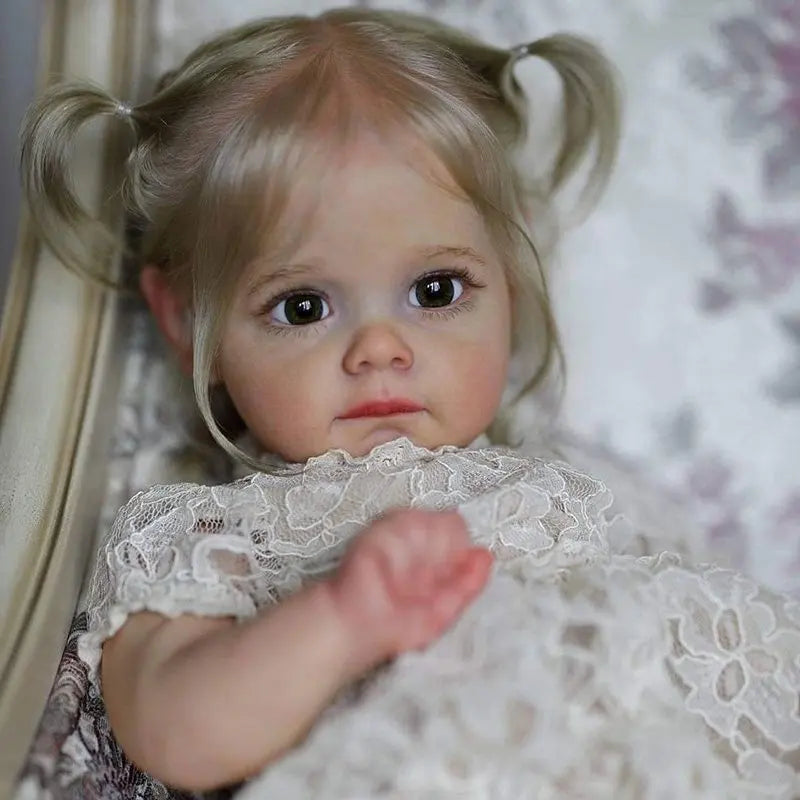 Princesa Sophie Bebe Reborn Silicone Pele 3D Realista Cabelo Loiro