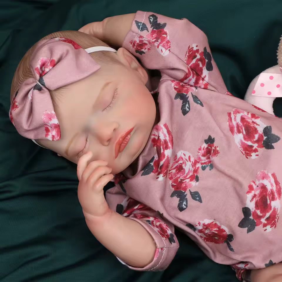 Boneca Reborn Bebê Realista 48cm 100% Silicone Feita à Mão