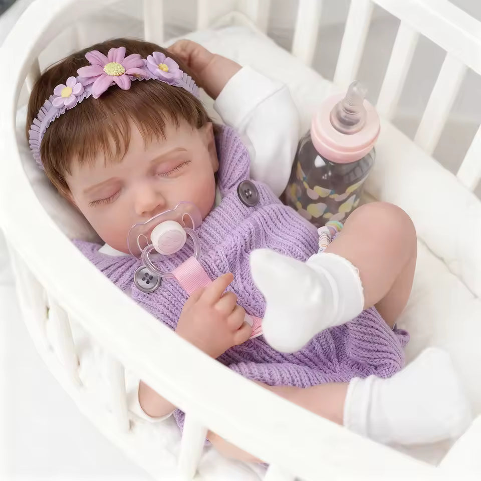 Boneca Bebê Reborn Menina em Silicone Vinil – Pode Tomar Banho