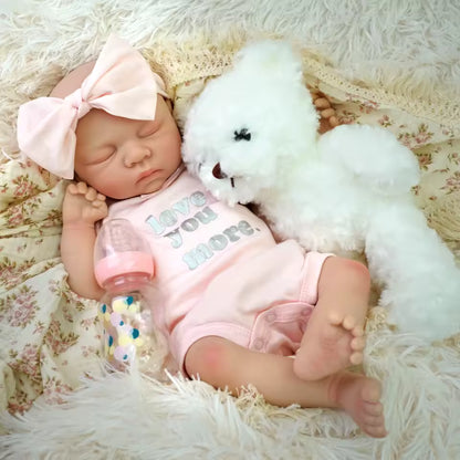 Boneca Bebê Reborn Menina em Silicone Sólido – Pode Tomar Banho
