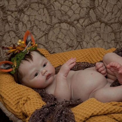 Bebê Reborn Menina Isaac -  Silicone vinil realista recém-nascido