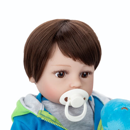 (PRONTA ENTREGA) - Boneca Reborn Menino Davi - Corpo inteiro de Silicone, Corpo Macio, Presente de Aniversário