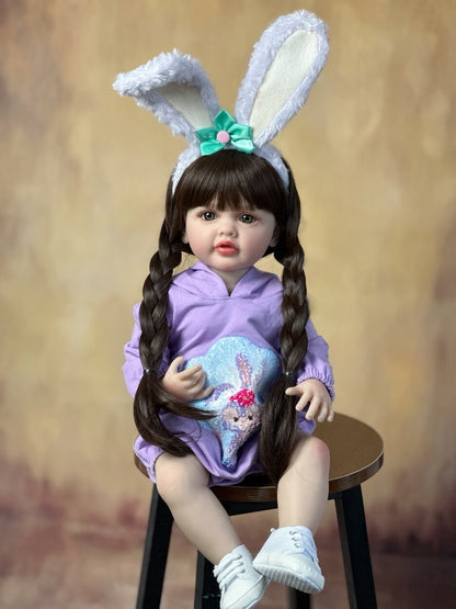 (PRONTA ENTREGA) - Linda Boneca Reborn menina Isabella Corpo inteiro de Silicone de alta qualidade