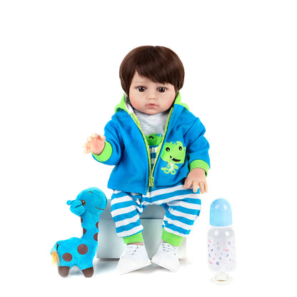 (PRONTA ENTREGA) - Boneca Reborn Menino Davi - Corpo inteiro de Silicone, Corpo Macio, Presente de Aniversário