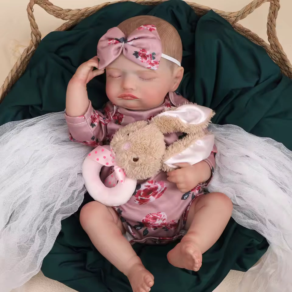 Boneca Reborn Bebê Realista 48cm 100% Silicone Feita à Mão