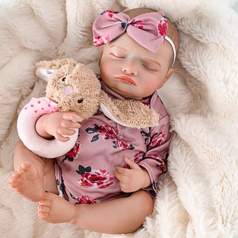 Boneca Reborn Bebê Realista 48cm 100% Silicone Feita à Mão