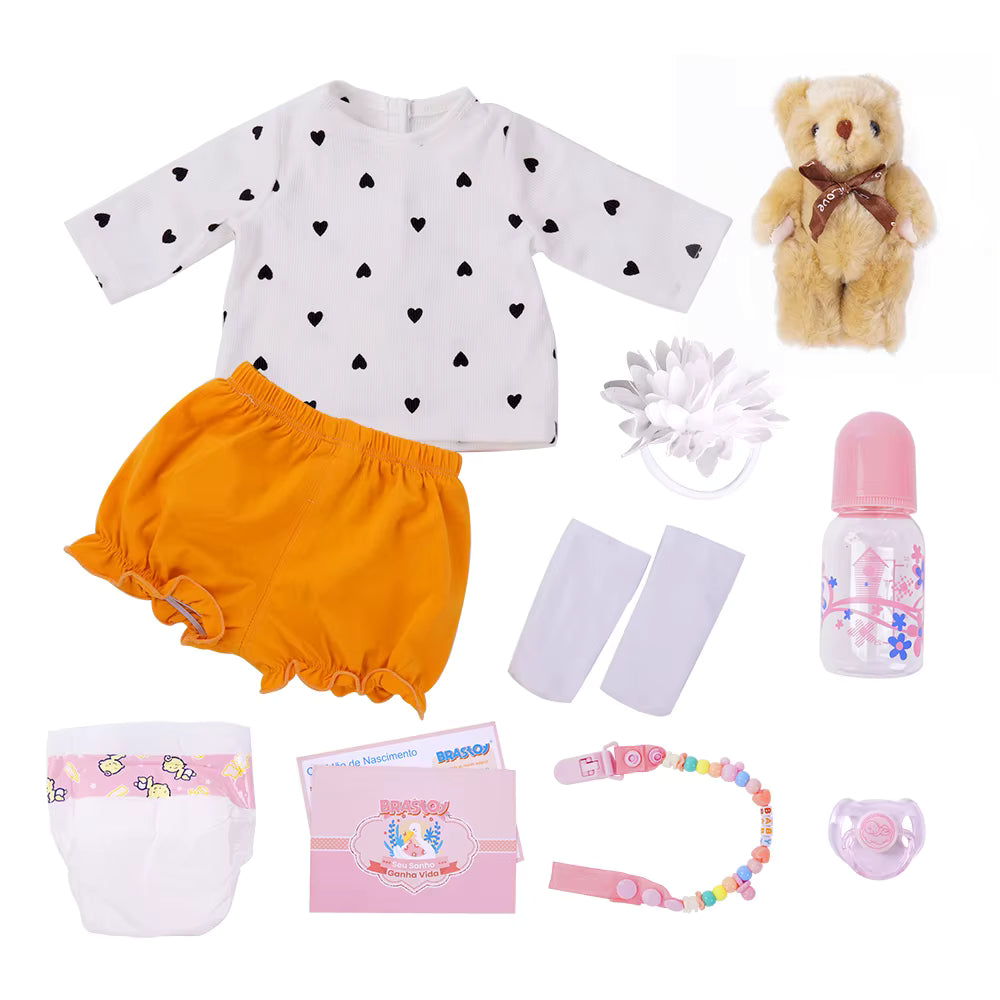 Boneca Bebê Reborn menina, Realista em Silicone – Pode dar Banho