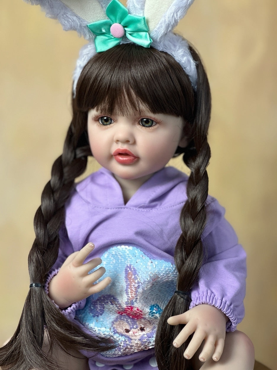 (PRONTA ENTREGA) - Linda Boneca Reborn menina Isabella Corpo inteiro de Silicone de alta qualidade