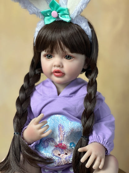 (PRONTA ENTREGA) - Linda Boneca Reborn menina Isabella Corpo inteiro de Silicone de alta qualidade