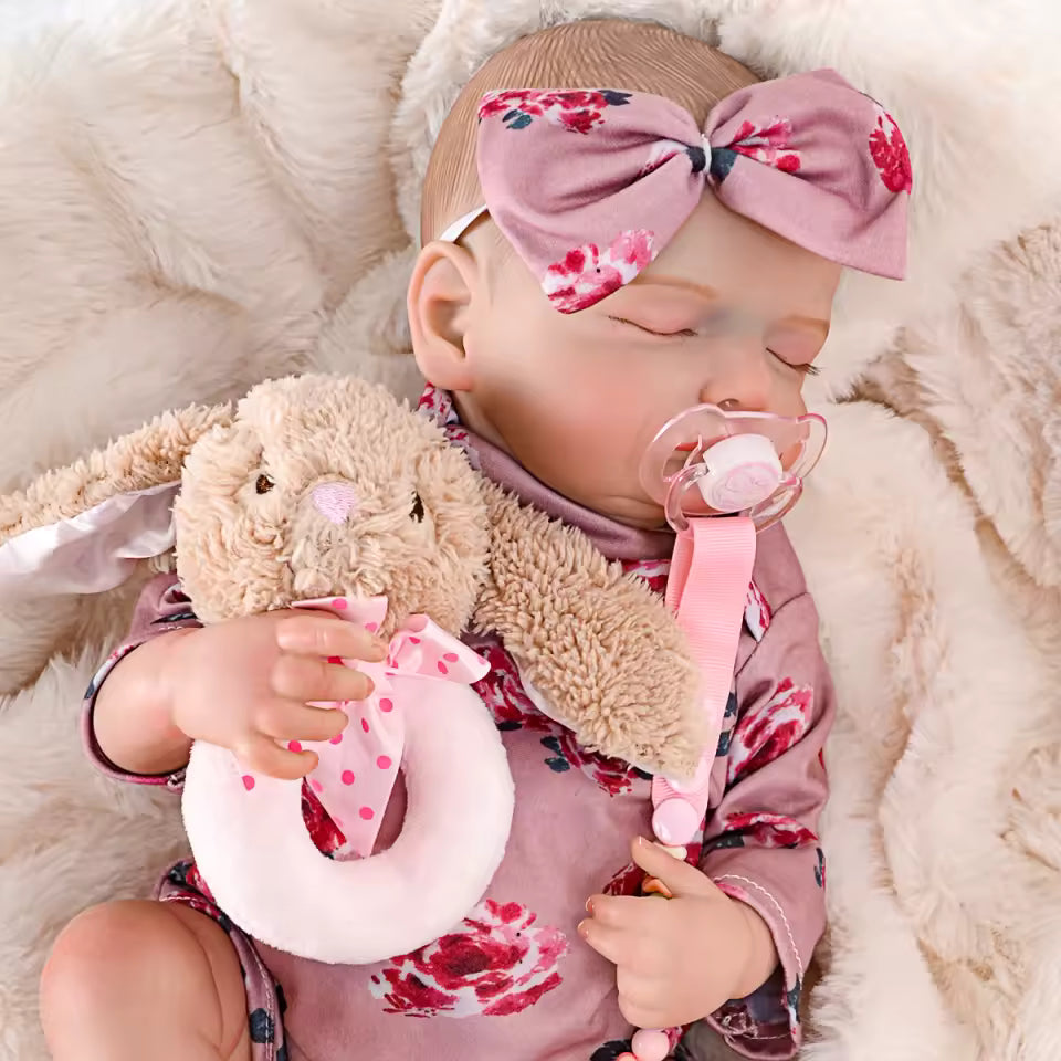 Boneca Reborn Bebê Realista 48cm 100% Silicone Feita à Mão