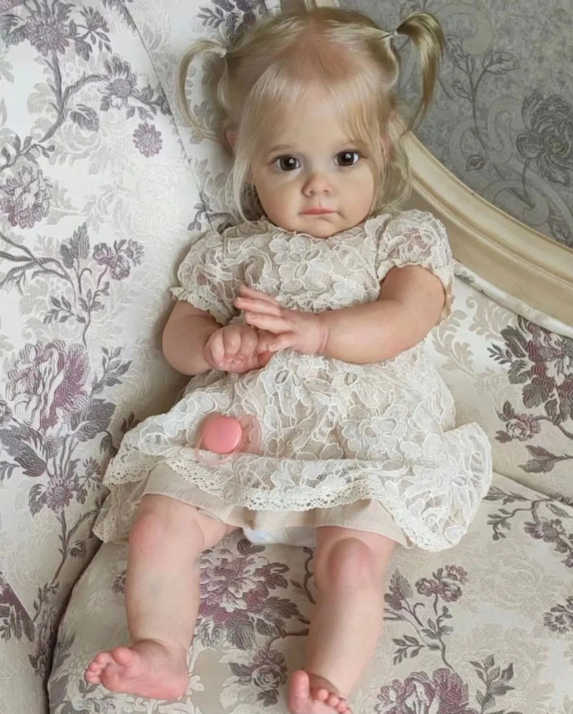 Princesa Sophie Bebe Reborn Silicone Pele 3D Realista Cabelo Loiro