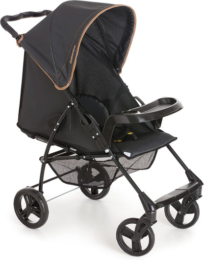 Carrinho de Bebê Galzerano Milano II Reversível Preto 0-15kg com Função Berço Passeio