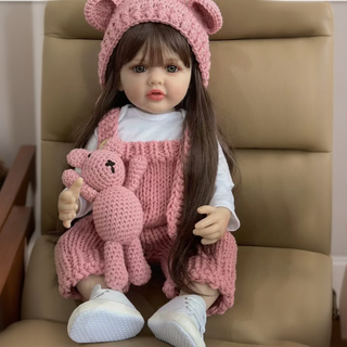 Princesa Manuela Boneca Reborn Corpo inteiro de Silicone Cabelo Longo