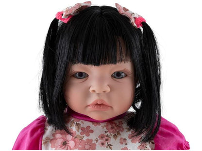 Boneca Baby Kiss Morena Sidnyl com Sons de Bebê – Tipo Reborn