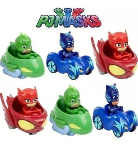 KIT 3 CARRINHOS PJ MASKS HEROIS DE PIJAMA PRONTA ENTREGA