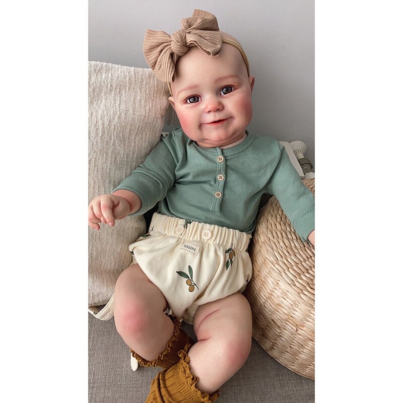 Linda Helena  Bebe Reborn Realista de Silicone Vinil Macio +60cm de Alta Qualidade