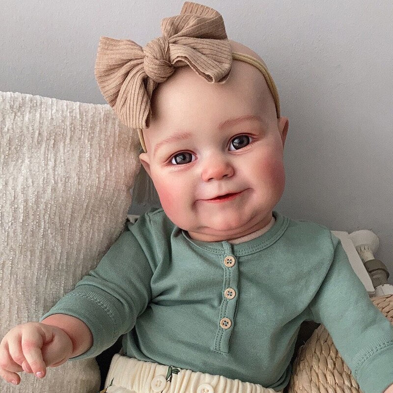 Linda Helena  Bebe Reborn Realista de Silicone Vinil Macio +60cm de Alta Qualidade