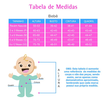 Body Bebê Abelhinha Mescla