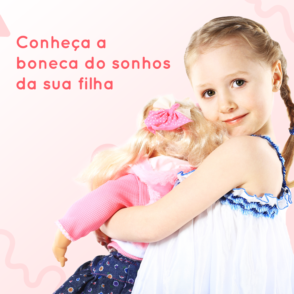BONECA BEBÊ REBORN BARATA LOIRA LACINHOS DE CABELO | PREMIUM